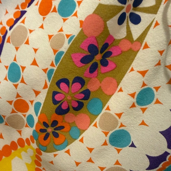 💋 Trina Turk Multicolor Off-Shoulder Blouse 077 - Picture 5 of 5